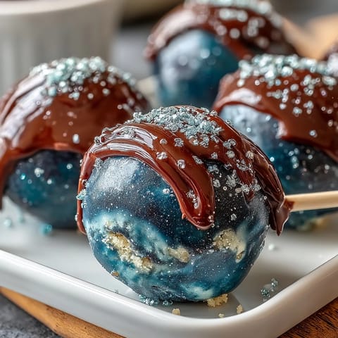 Pisces galaxy cake pops