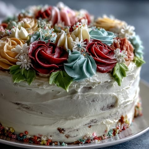 graduacja buttercream rozany tort