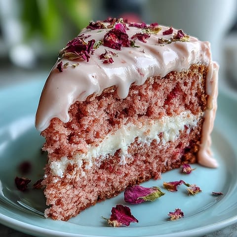 Rosé velvet ze złotym dripem
