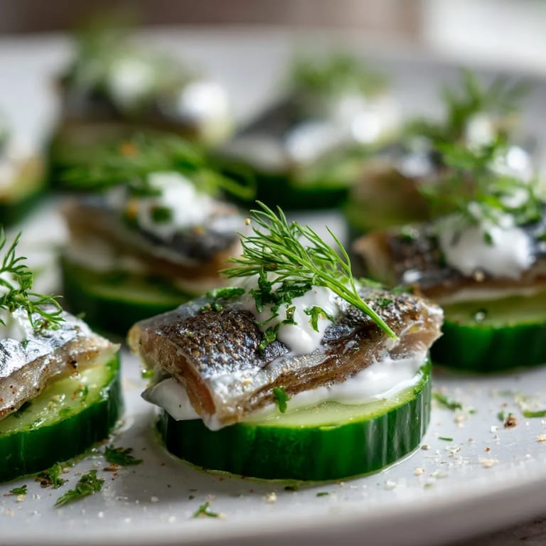 Na tle białego tła, na którym są umieszczone, są smażone herringi wraz z cukierką.