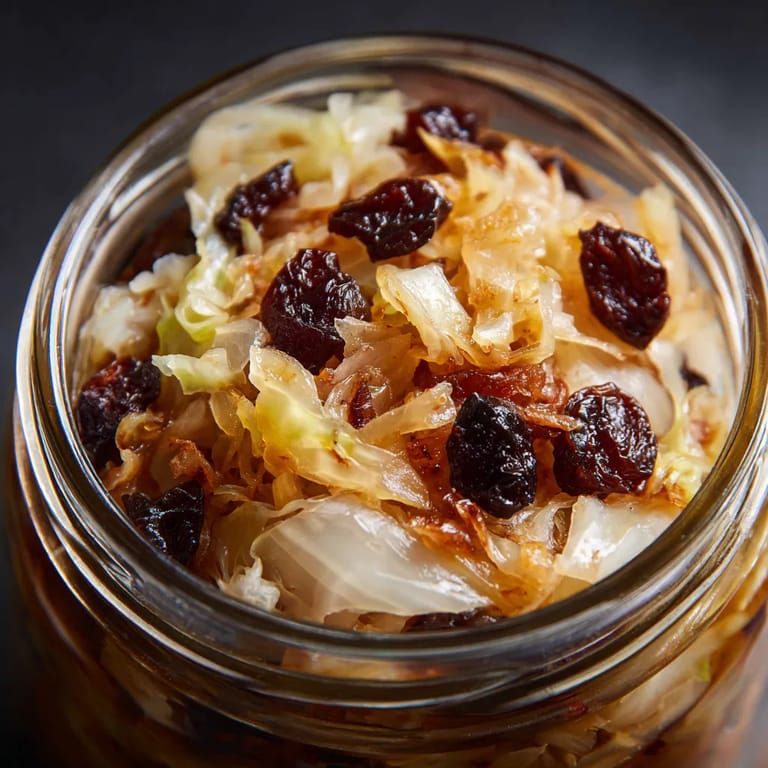 W jarsie z zawartością bigosu, śliwki i piwa ciemnego.