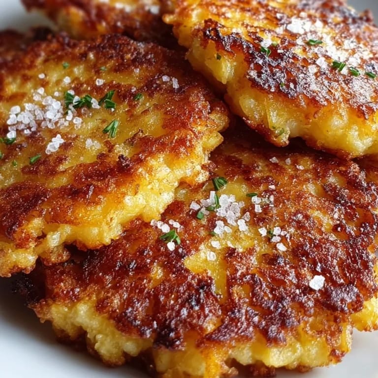 Aromatyczne, świeżo usmażone szybkie placki ziemniaczane na złoty kolor, gotowe do jedzenia z dodatkami.