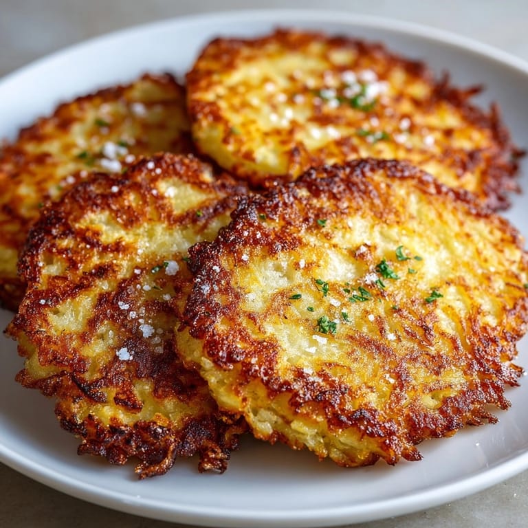 Domowe szybkie placki ziemniaczane, delikatne w środku, chrupiące z zewnątrz, apetyczny widok.