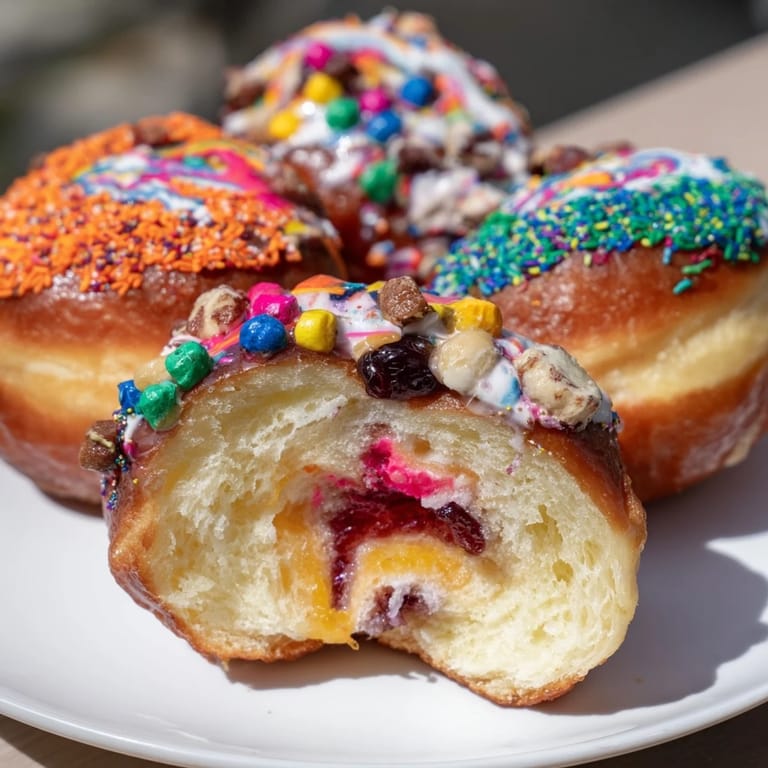 Fluffy Chaos Pączki donuts bursting with sweet fillings, perfect for parties and celebrations.