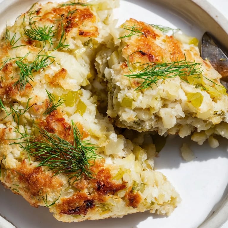 Delikatne scones z duszonymi ziemniakami i świeżym koprem, idealne do serwowania na ciepło.