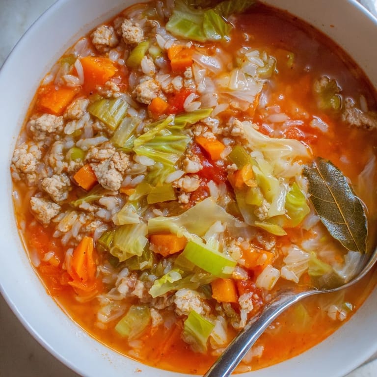 Zupa z zawijanych kapusty z kurczakiem, idealna na chłodne dni i rodzinne obiady.