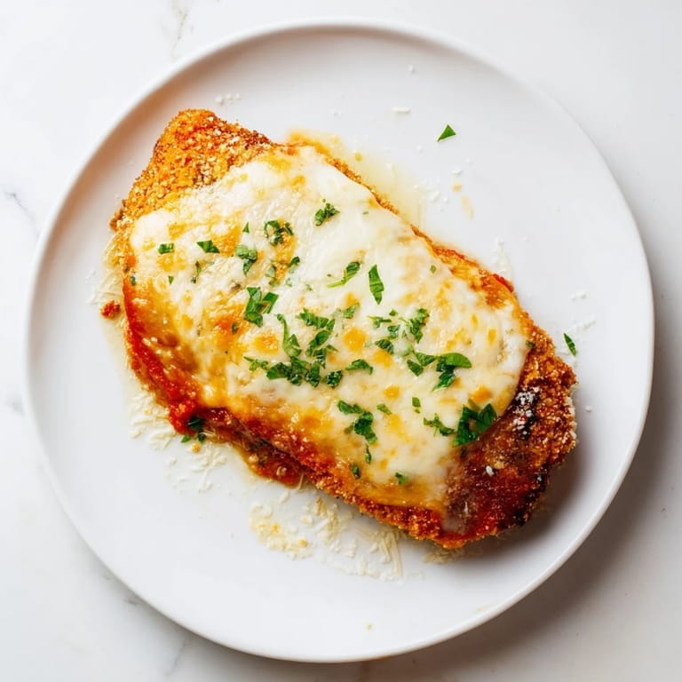 Ten sycący schabowy z serem, pięknie zarumieniony, czeka na degustację, pachnący ziołami.