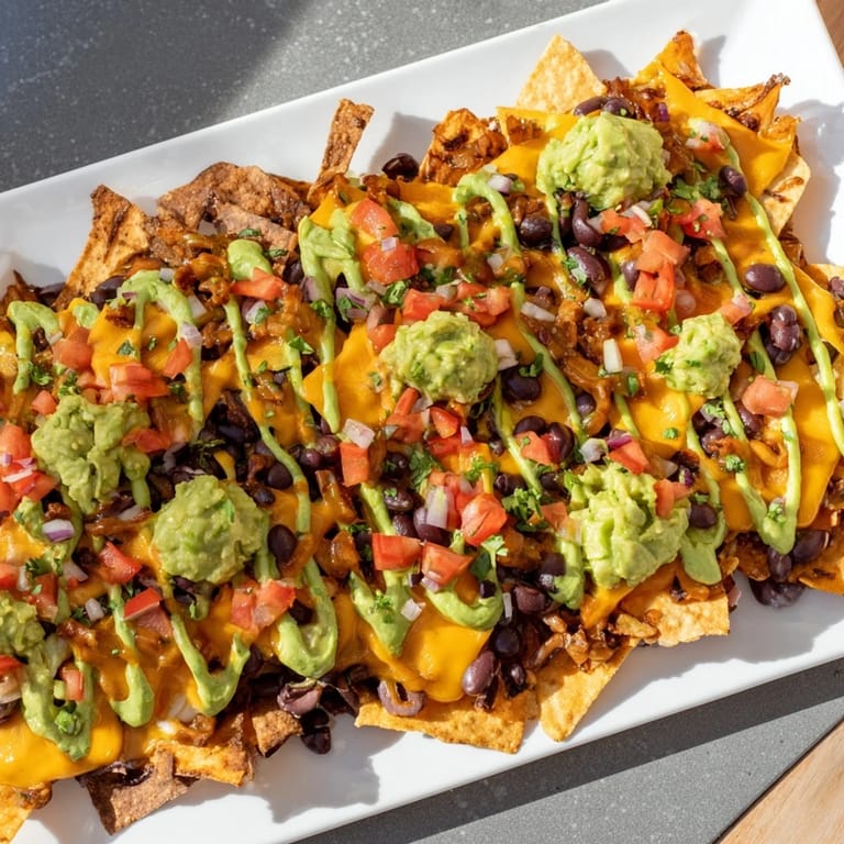 Crispy tortilla chips smothered in melted cheese; this Football Field Nacho Platter is game-day perfect.