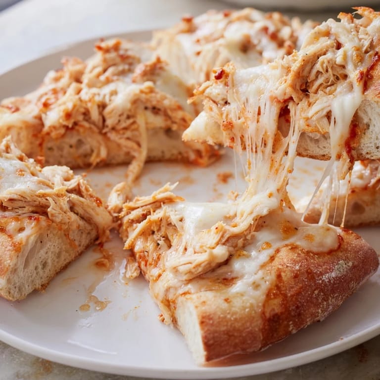 Golden brown "Leftover Pizza Grilled Cheese", melty cheese oozing from a crispy, toasted crust.