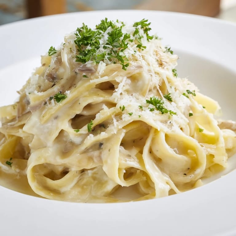 Close-up of creamy One-Pot French Onion Pasta, showcasing caramelized onions and perfectly cooked pasta.