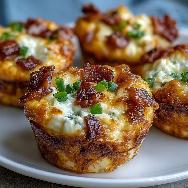 Freshly baked Ranch & Cheddar Egg Muffin Cups, ideal for a quick gluten-free snack.