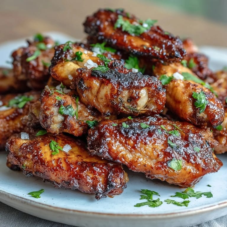 2. Crispy oven-baked wings tossed in a fiery sriracha honey sauce, sprinkled with finishing salt and fresh herbs for bold flavor.