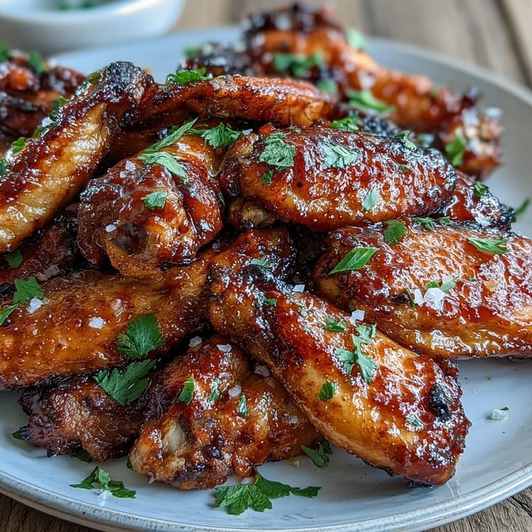 3. Spicy-sweet salted honey sriracha wings, perfectly glazed and baked until golden, served with a sprinkle of sea salt for extra bite.
