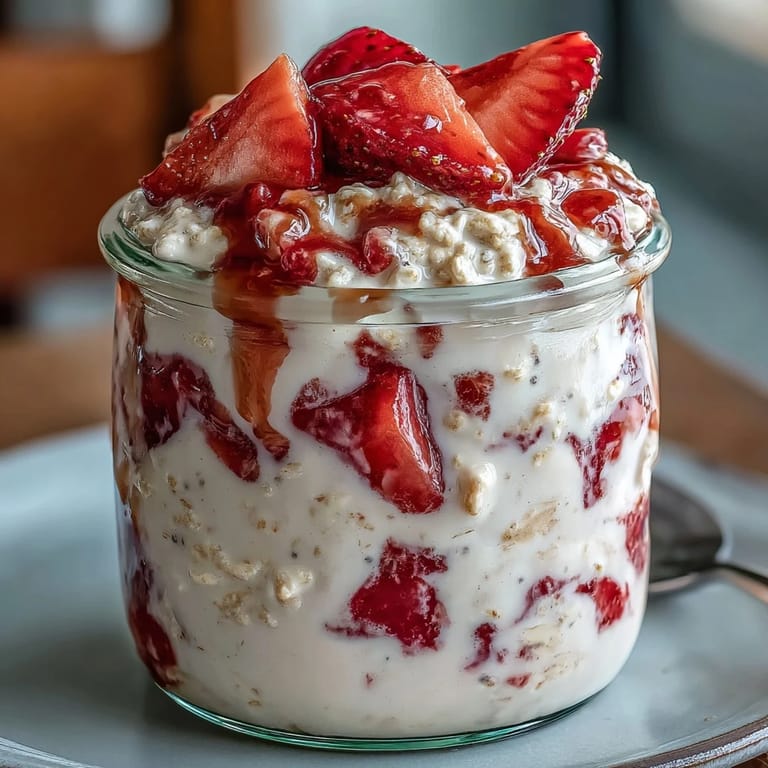 Puszyste płatki z białkiem, pachnące wanilią i polane świeżymi truskawkami, z dodatkiem chia dla zdrowia.