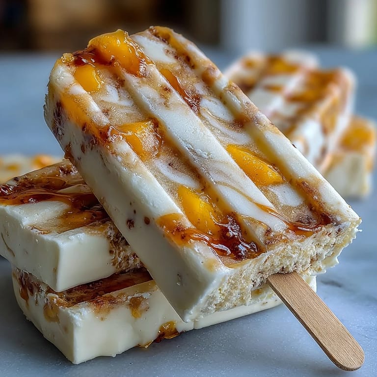 3. Bright mango purée swirled with fluffy Greek yogurt creates irresistible, healthy freezer pops for hot days.