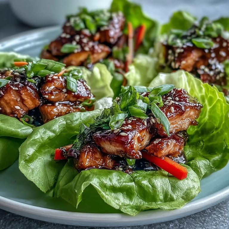 Fresh butter lettuce cups loaded with savory teriyaki chicken, sweet pineapple, crunchy veggies, and aromatic herbs, perfect for a healthy and flavorful dinner.
