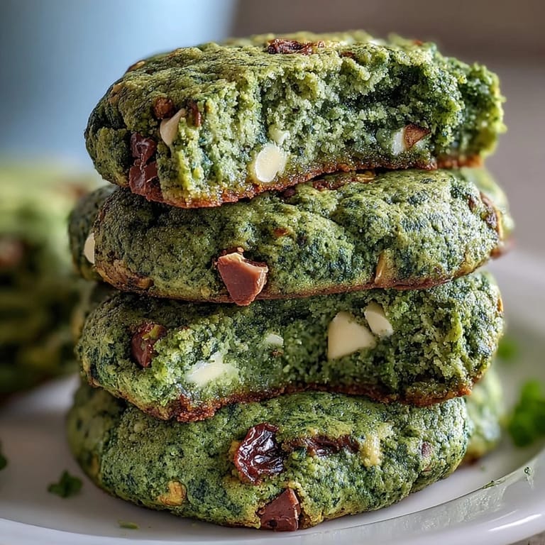 Świąteczne ciasteczka z pistacjami i wanilią, zielone od naturalnych składników, gotowe do podania.