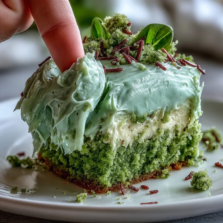 Jasne, puszyste ciastko matche z waniliowym kremem, ozdobione jagodami lub kropkami do smakowania.