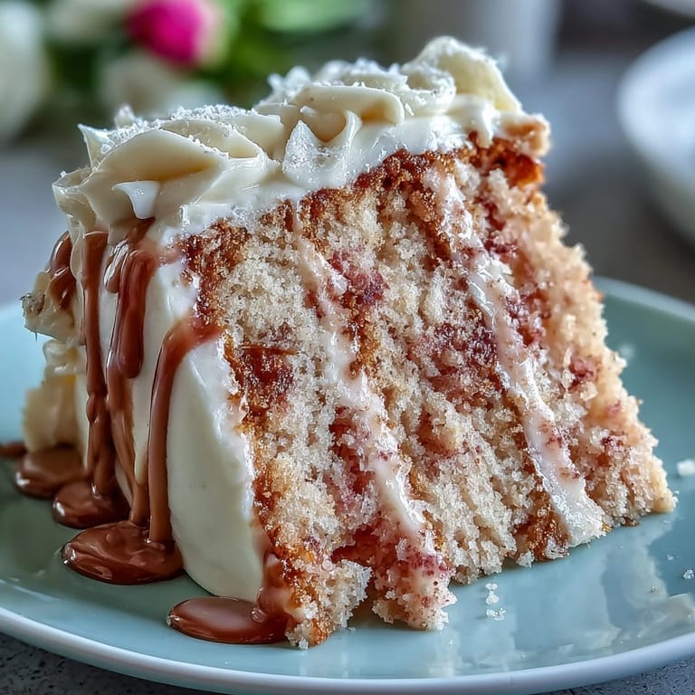 Stunning rosé velvet cake featuring lush cream cheese frosting, elegant gold drip, and delicate pink floral accents.
