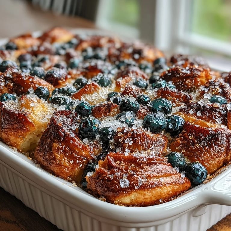 Wyjątkowa zapiekanka z croissantów cytrynowo-jagodowych, idealna na przytulny brunch.**
