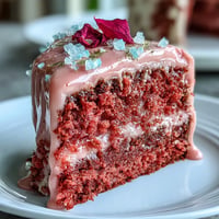 Bridal Shower Rosé Velvet Cake with Gold Drip, a stunning pink velvet cake infused with rosé wine and adorned with a shimmering edible gold drip.